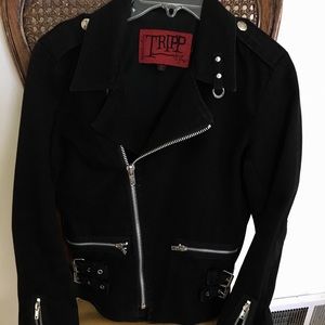 **SOLD** Tripp NYC Black Buckle Zipper Jacket